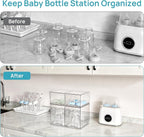 Vtopmart 4 Pack Baby Bottle Organizer Set, Stackable Storage Drawers Ideal - Image 4