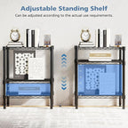 DUMOS 3-Tier Metal Wire Storage Shelves, Adjustable Standing Storage Rack Shelf - Image 5