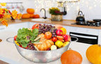 TeamFar Stainless Steel Colander, 5QT Micro-Perforated Metal Colander Food - Image 7
