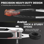 Anaeat Non-Stick Silicone Locking Tong Set of 3 - Image 2