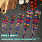 Spurtle Set, Wooden Utensils for Cooking, Kitchen Utensils Set, Pakkawood - Image 3