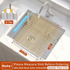 Golden Roll-UP Dish Drying Rack-Large Stainless Steel Dish Drainer Over The Sink - Image 2