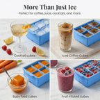 KitchFort Large Silicone Ice Cube Tray, Easy Release 2" Big Ice Cubes - Image 7
