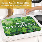 St Patricks Day Lucky Clover Dish Drying Mat - Image 7