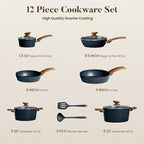 Kitchen Academy Pots and Pans Set Non Stick - Image 8