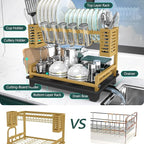 B-Land Dish Drying Rack, 2 Tier Dish Racks - Image 6