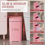 Vanpopubs 2 Pack 2.7 Gal Bathroom Trash Can - Image 3