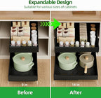 PAKETA 4 Pack Expandable Pull Out Cabinet Organizer, Upgrade 3 Slide Rails - Image 3