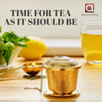 Tea Infuser Set of 2 with Tea Scoop & Drip Trays - Image 4