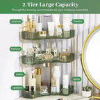 Aveniee Corner Bathroom Counter Organizer, 3 Tier Makeup Perfume Storage - Image 2
