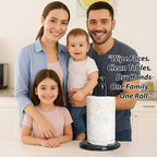 Black Marble Paper Towel Holder – Handmade Heavyweight Stand - Image 4