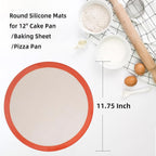 Round Silicone Baking Mats for 12 Inch Pizza Pan, 12 Inch Large Pizza Mat or - Image 2