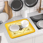 Giwawa Sunflower Bee Dish Drying Mat, Summer Rustic Sunshine Floral Dish - Image 6
