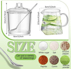 Leinuosen 2 Pcs Glass Pitcher Elegant Shaped Glass Tea Pitcher Coffee Milk - Image 2