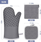 6 Pcs Oven Mitts and Pot Holders, 500℉ Heat Resistant Oven Mitts - Image 7