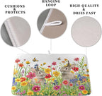 Easter Dish Drying Mat for Kitchen Counter Easter Bunny Flowers Dish Drying Pad - Image 3