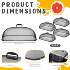 Hicarer 4 Pcs Metal Mesh Screen Food Cover - Image 2