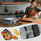 Insulated Casserole Carrier for Hot or Cold Food, Pie Carrier Bag Lunch Tote - Image 6