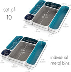 Three by Three Seattle 10 Piece Metal Organizer Tray Set - Image 4