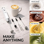 Zulay Kitchen Metal Rechargeable Milk Frother, 3 Whisk Attachments Handheld - Image 8