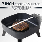 HomeCraft 7-Inch Electric Non-Stick Skillet, Adjustable Temperature Control - Image 4
