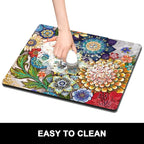 Rnivvi Dish Drying Mat for Kitchen Counter, 16 x 18" Cute Flower Theme - Image 6
