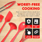 Chef Craft Premium Silicone Kitchen Tool and Utensil Set, 9 Piece - Image 3