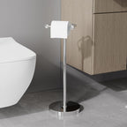 RARXTR Toilet Paper Holder Stand, Post Pivoting Design Free Standing Toilet - Image 2