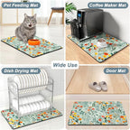 Rnivvi Coffee Mat, Hide Stain Rubber Backed Absorbent Dish Drying Pad - Image 7