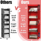 Simple Houseware 5 Shelf Hanging Closet Organizer - Image 4