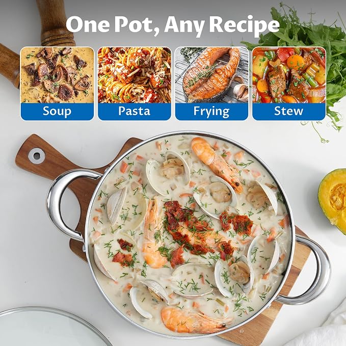 BEZIA Large 8 Quart Nonstick Stock Pot - Image 3