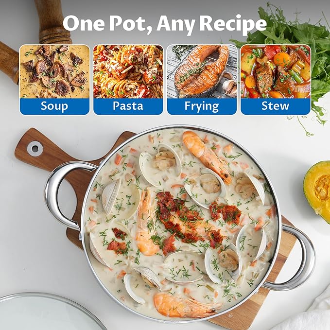 BEZIA Large 10 Quart Nonstick Stock Pot - Image 3