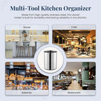OCS Parts 6.75-Inch Kitchen Utensil Holder | Stainless Steel Dishwasher Safe - Image 6