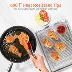 600ºF Heat Resistant Kitchen Tongs: U-Taste 9 inch Silicone Cooking Tong - Image 3