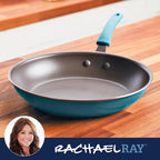 Rachael Ray Cook + Create Nonstick Frying Pan/Skillet, 12.5 Inch, Agave Blue - Image 6