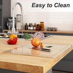 JJL Acrylic Cutting Board with Counter Lip, 16 x 12.5 Inches, Food-Grade & - Image 5