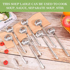 8 PCS Stainless Steel Ladle Soup Handle Ladle - Image 3