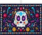 Sugar Skull Dish Drying Mat for Kitchen Counter Microfiber Absorbent Dish Day by VisittheDuibelproduct