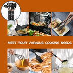Silicone Cooking Utensil Set, Umite Chef Kitchen Utensils 15pcs Cooking - Image 3