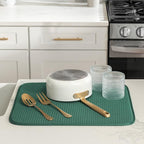 S&T INC. Dish Drying Mat, 16” x 18”, Absorbent Microfiber Kitchen Counter Mat - Image 5