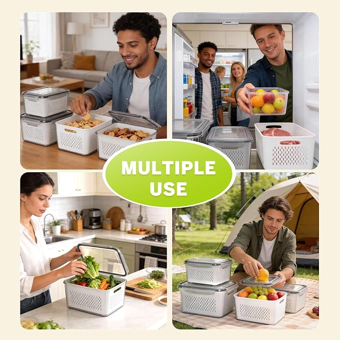 HOMETALL 8 Pack Fruit Storage Containers - Image 8