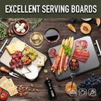 SNOWCLAD Stainless Steel Cutting Board, Double Sided Steel Cutting Board Set - Image 2