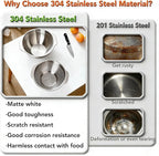 304 Stainless Steel Colander, 5 QT Large Capacity and 5QT Mixing Bowl, 2mm - Image 8