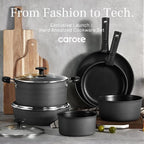 CAROTE 20pcs 4-Ply Premium Hard Anodized Pots and Pans Set Non Stick - Image 7