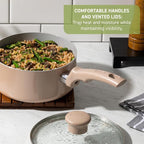 T-Fal Refresh Ceramic Nonstick Cookware Set, Oven Safe to 350°F, Ceramic Pots - Image 5