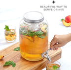 Fluted 1-Gallon Drink Dispenser. Glass Beverage Dispenser - Image 5