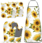 Yellow Sunflower Oven Mitts Sunflowers Pot Holders Yellow Flowers Cooking Apron by Unknown