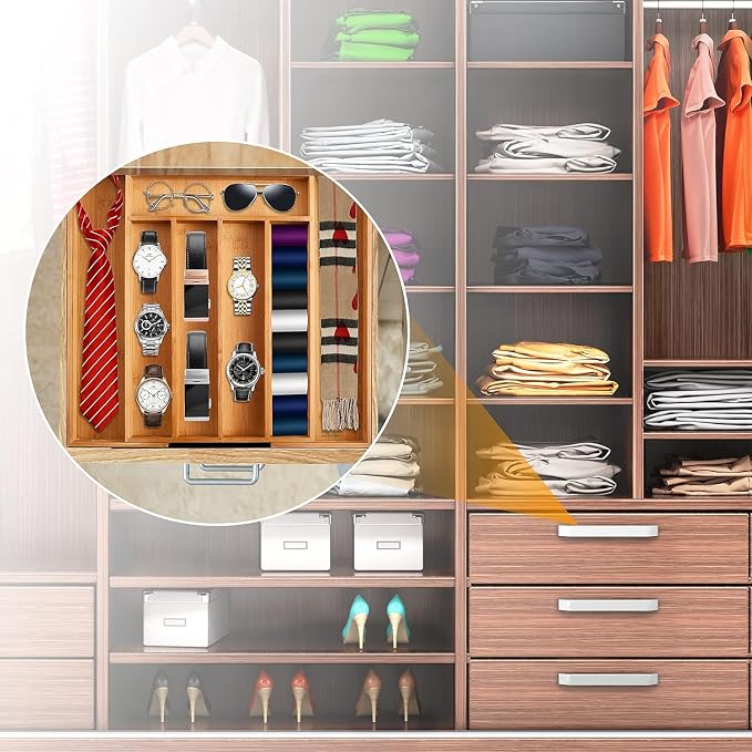 Kitchen Silverware Drawer Organizer and Storage Flatware Cutlery Utensil Holder - Image 7