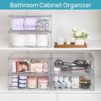 Vtopmart 6 Pack Large Stackable Storage Drawers, Easily Assemble Clear Acrylic - Image 7