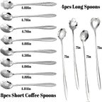 12 Pcs Flower Coffee Tea Spoons Set - Image 3